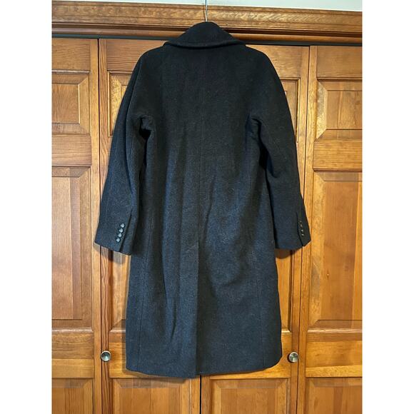 NWOT Everlane Women's The Italian ReWool Long Peacoat Heathered Black Size S - Picture 11 of 16